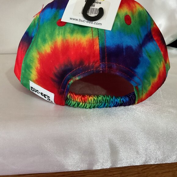 Infant  Tie-Dye Buc-ees Adjustable Baseball Cap With Peace Heart Beaver Embroid - Picture 4 of 4